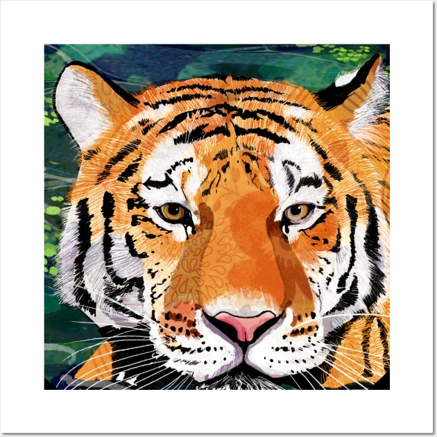 Tiger Wall Art by KatherineBlowerDesigns